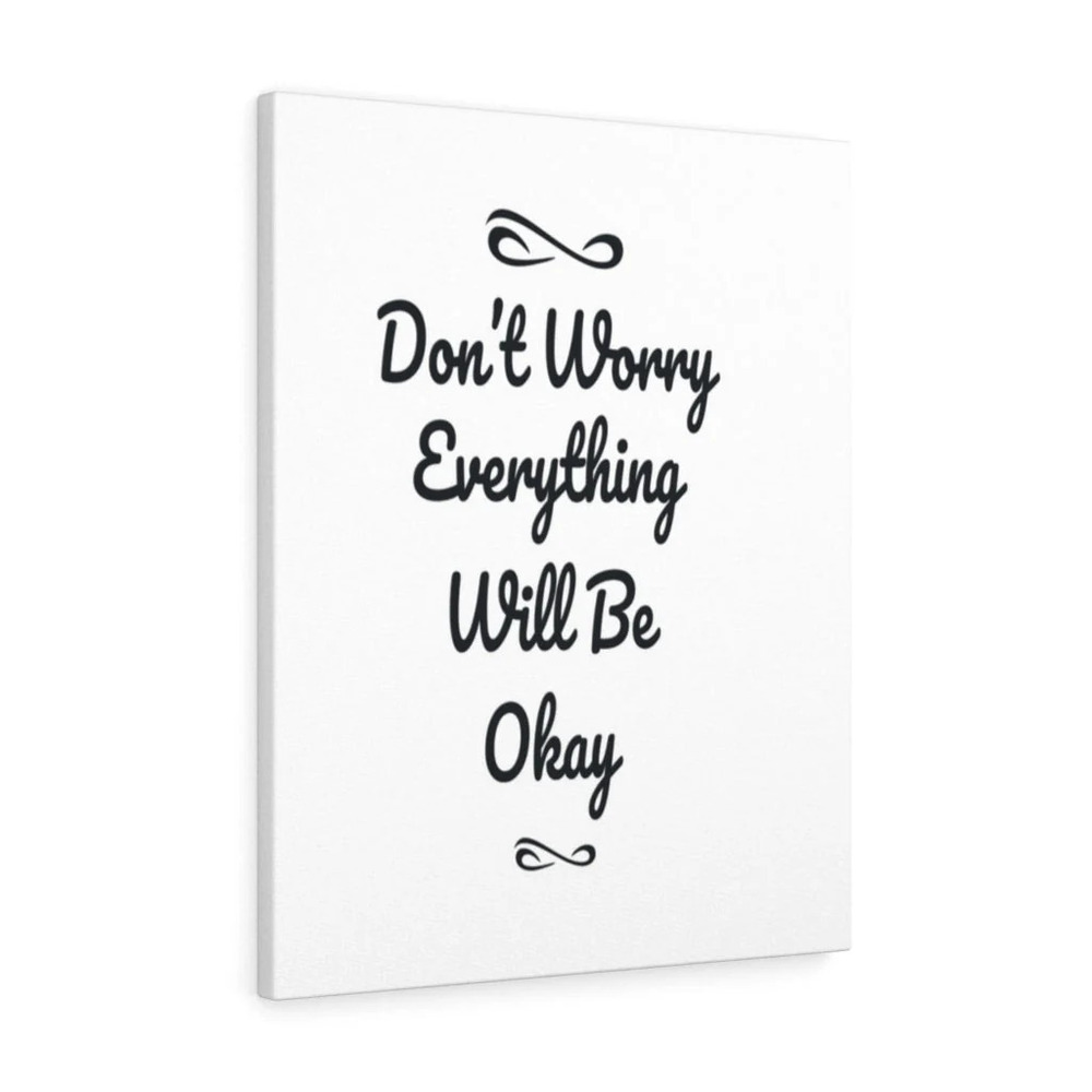Inspirational Wall Art Don't Worry Everything Will Be Okay Wall Art Motivation